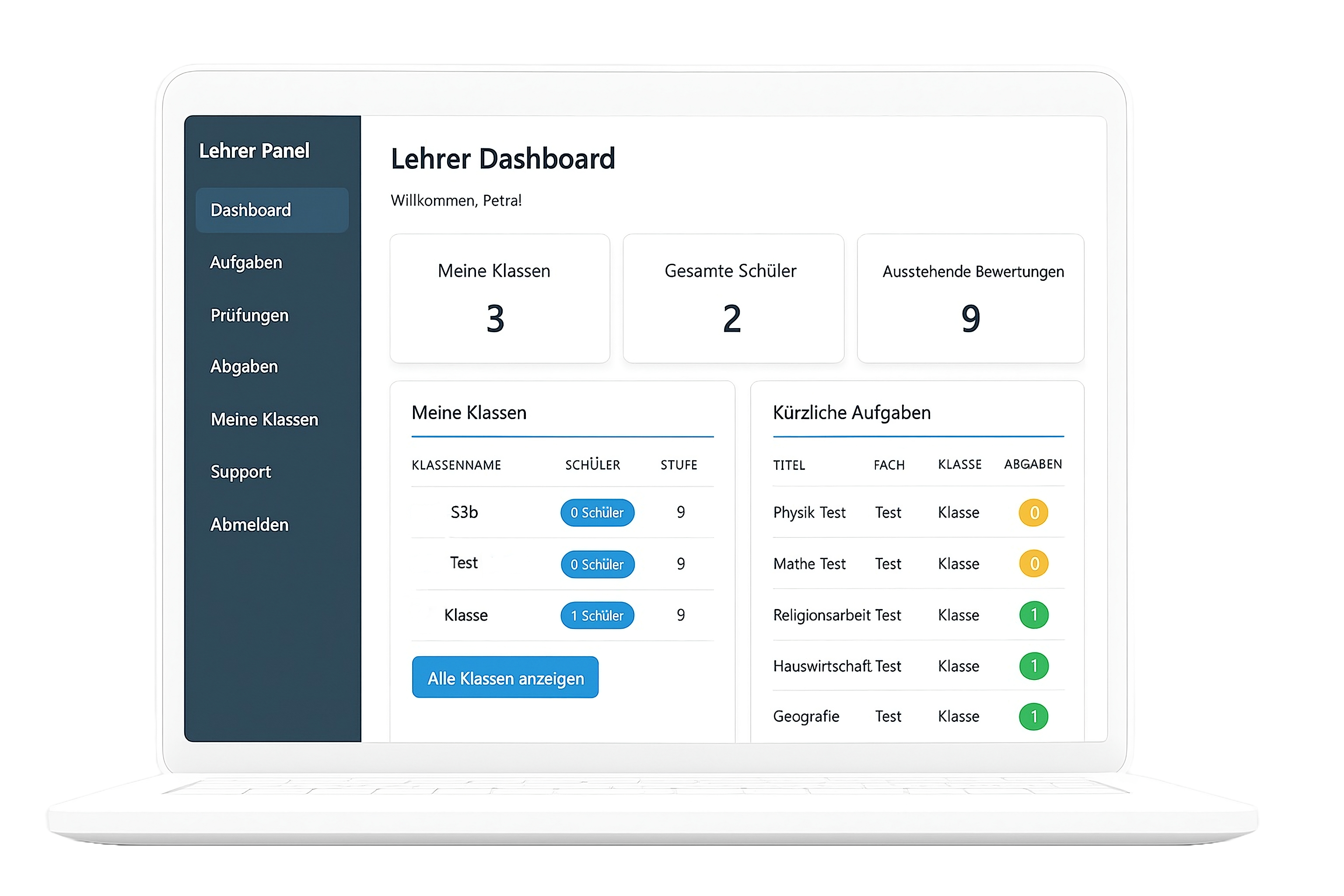 Studygrid Dashboard Showcase